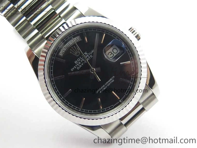 1229 Day-Date 36 SS 128239 Bp Maker Best Edition Black Dial on President Bracelet TimelessDesign 3151